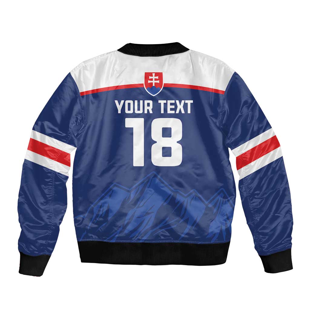 Slovakia Hockey Custom Sleeve Zip Bomber Jacket Tatra Mountain Pride 2026
