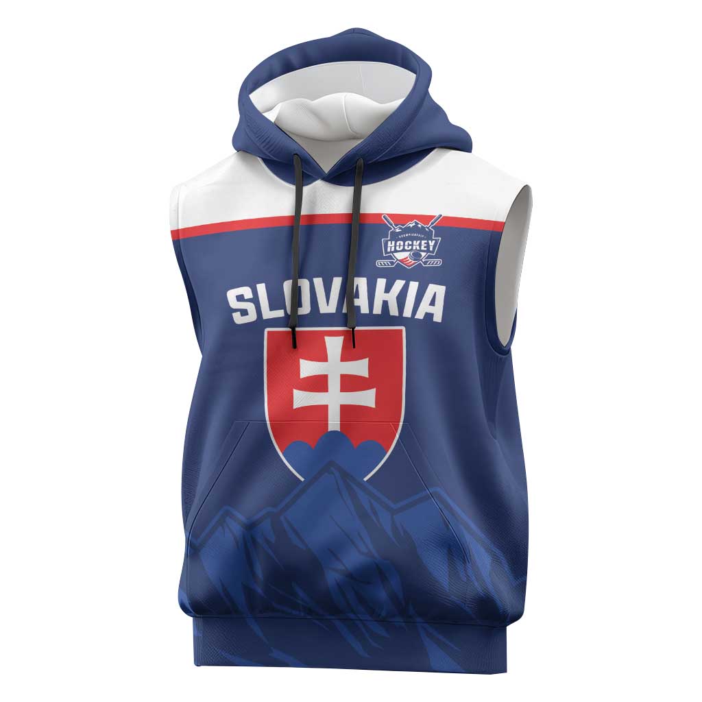 Slovakia Hockey Custom Sleeveless Hoodie Tatra Mountain Pride 2026