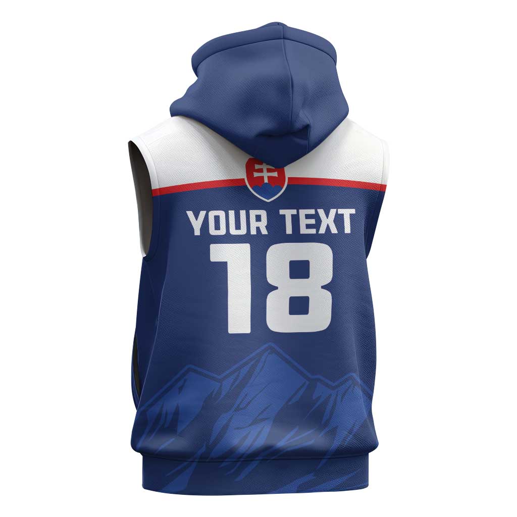 Slovakia Hockey Custom Sleeveless Hoodie Tatra Mountain Pride 2026
