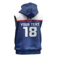 Slovakia Hockey Custom Sleeveless Zip Hoodie Tatra Mountain Pride 2026