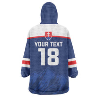 Slovakia Hockey Custom Wearable Blanket Hoodie Tatra Mountain Pride 2026