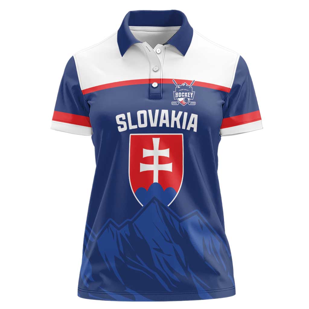 Slovakia Hockey Custom Women Polo Shirt Tatra Mountain Pride 2026