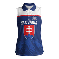 Slovakia Hockey Custom Women Sleeveless Polo Shirt Tatra Mountain Pride 2026
