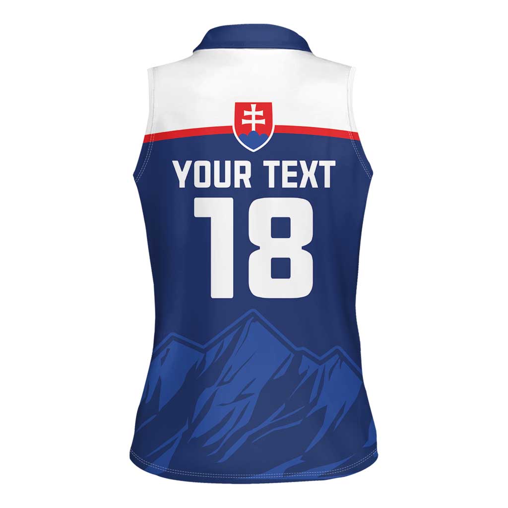 Slovakia Hockey Custom Women Sleeveless Polo Shirt Tatra Mountain Pride 2026