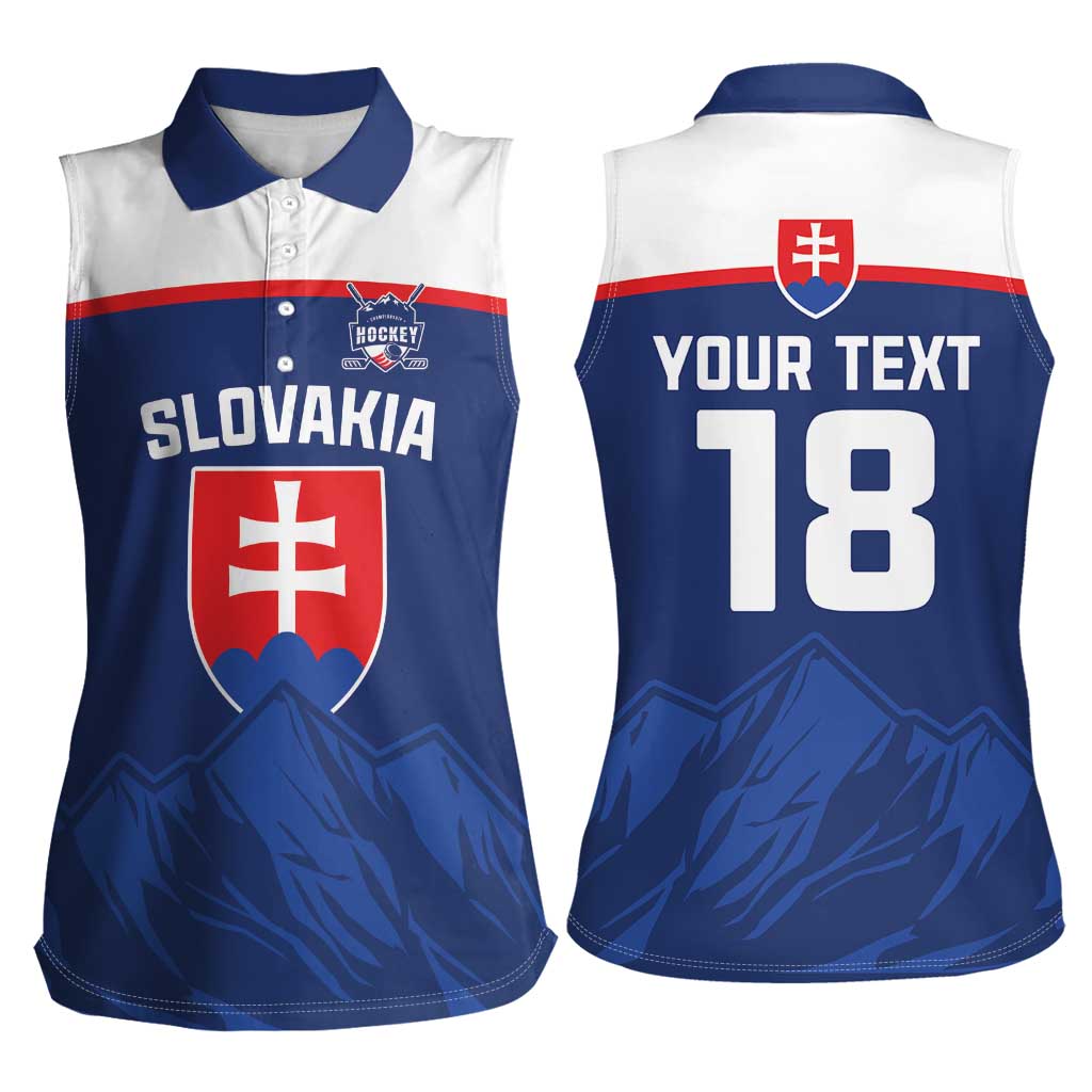 Slovakia Hockey Custom Women Sleeveless Polo Shirt Tatra Mountain Pride 2026