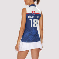 Slovakia Hockey Custom Women Sleeveless Polo Shirt Tatra Mountain Pride 2026