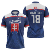 Slovakia Hockey Custom Zipper Polo Shirt Tatra Mountain Pride 2026