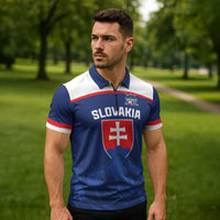 Slovakia Hockey Custom Zipper Polo Shirt Tatra Mountain Pride 2026