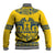 Sweden Daleclarian Horse Baseball Jacket Floral Folk Pattern Yellow Version