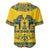 Sweden Daleclarian Horse Baseball Jersey Floral Folk Pattern Yellow Version