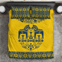 Sweden Daleclarian Horse Bedding Set Floral Folk Pattern Yellow Version