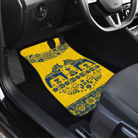 Sweden Daleclarian Horse Car Mats Floral Folk Pattern Yellow Version