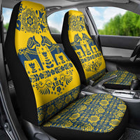 Sweden Daleclarian Horse Car Seat Cover Floral Folk Pattern Yellow Version