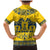 Sweden Daleclarian Horse Family Matching Mermaid Dress and Hawaiian Shirt Floral Folk Pattern Yellow Version
