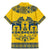 Sweden Daleclarian Horse Family Matching Mermaid Dress and Hawaiian Shirt Floral Folk Pattern Yellow Version