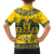 Sweden Daleclarian Horse Family Matching Puletasi and Hawaiian Shirt Floral Folk Pattern Yellow Version