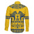 Sweden Daleclarian Horse Family Matching Puletasi and Hawaiian Shirt Floral Folk Pattern Yellow Version