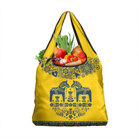 Sweden Daleclarian Horse Grocery Bag Floral Folk Pattern Yellow Version