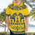 Sweden Daleclarian Horse Hawaiian Shirt Floral Folk Pattern Yellow Version