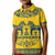 Sweden Daleclarian Horse Kid Polo Shirt Floral Folk Pattern Yellow Version