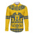 Sweden Daleclarian Horse Long Sleeve Button Shirt Floral Folk Pattern Yellow Version