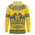 Sweden Daleclarian Horse Long Sleeve Polo Shirt Floral Folk Pattern Yellow Version