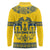 Sweden Daleclarian Horse Long Sleeve Polo Shirt Floral Folk Pattern Yellow Version
