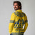 Sweden Daleclarian Horse Long Sleeve Polo Shirt Floral Folk Pattern Yellow Version