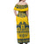 Sweden Daleclarian Horse Off Shoulder Maxi Dress Floral Folk Pattern Yellow Version