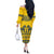 Sweden Daleclarian Horse Off The Shoulder Long Sleeve Dress Floral Folk Pattern Yellow Version
