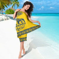 Sweden Daleclarian Horse Sarong Floral Folk Pattern Yellow Version