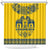 Sweden Daleclarian Horse Shower Curtain Floral Folk Pattern Yellow Version