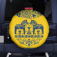 Sweden Daleclarian Horse Spare Tire Cover Floral Folk Pattern Yellow Version