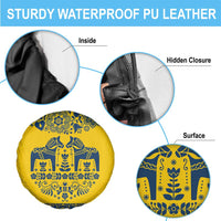 Sweden Daleclarian Horse Spare Tire Cover Floral Folk Pattern Yellow Version