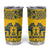 Sweden Daleclarian Horse Tumbler Cup Floral Folk Pattern Yellow Version