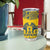 Sweden Daleclarian Horse Tumbler Cup Floral Folk Pattern Yellow Version