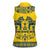 Sweden Daleclarian Horse Women Sleeveless Polo Shirt Floral Folk Pattern Yellow Version