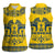 Sweden Daleclarian Horse Women Sleeveless Polo Shirt Floral Folk Pattern Yellow Version