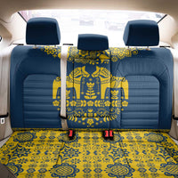 Sweden Daleclarian Horse Back Car Seat Cover Floral Folk Pattern Blue Version