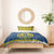 Sweden Daleclarian Horse Bedding Set Floral Folk Pattern Blue Version