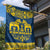 Sweden Daleclarian Horse Garden Flag Floral Folk Pattern Blue Version