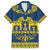 Sweden Daleclarian Horse Hawaiian Shirt Floral Folk Pattern Blue Version