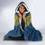 Sweden Daleclarian Horse Hooded Blanket Floral Folk Pattern Blue Version
