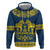 Sweden Daleclarian Horse Hoodie Floral Folk Pattern Blue Version