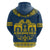 Sweden Daleclarian Horse Hoodie Floral Folk Pattern Blue Version