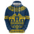 Sweden Daleclarian Horse Hoodie Floral Folk Pattern Blue Version