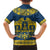 Sweden Daleclarian Horse Kid Hawaiian Shirt Floral Folk Pattern Blue Version