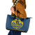 Sweden Daleclarian Horse Leather Tote Bag Floral Folk Pattern Blue Version