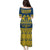 Sweden Daleclarian Horse Puletasi Floral Folk Pattern Blue Version