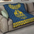 Sweden Daleclarian Horse Quilt Floral Folk Pattern Blue Version